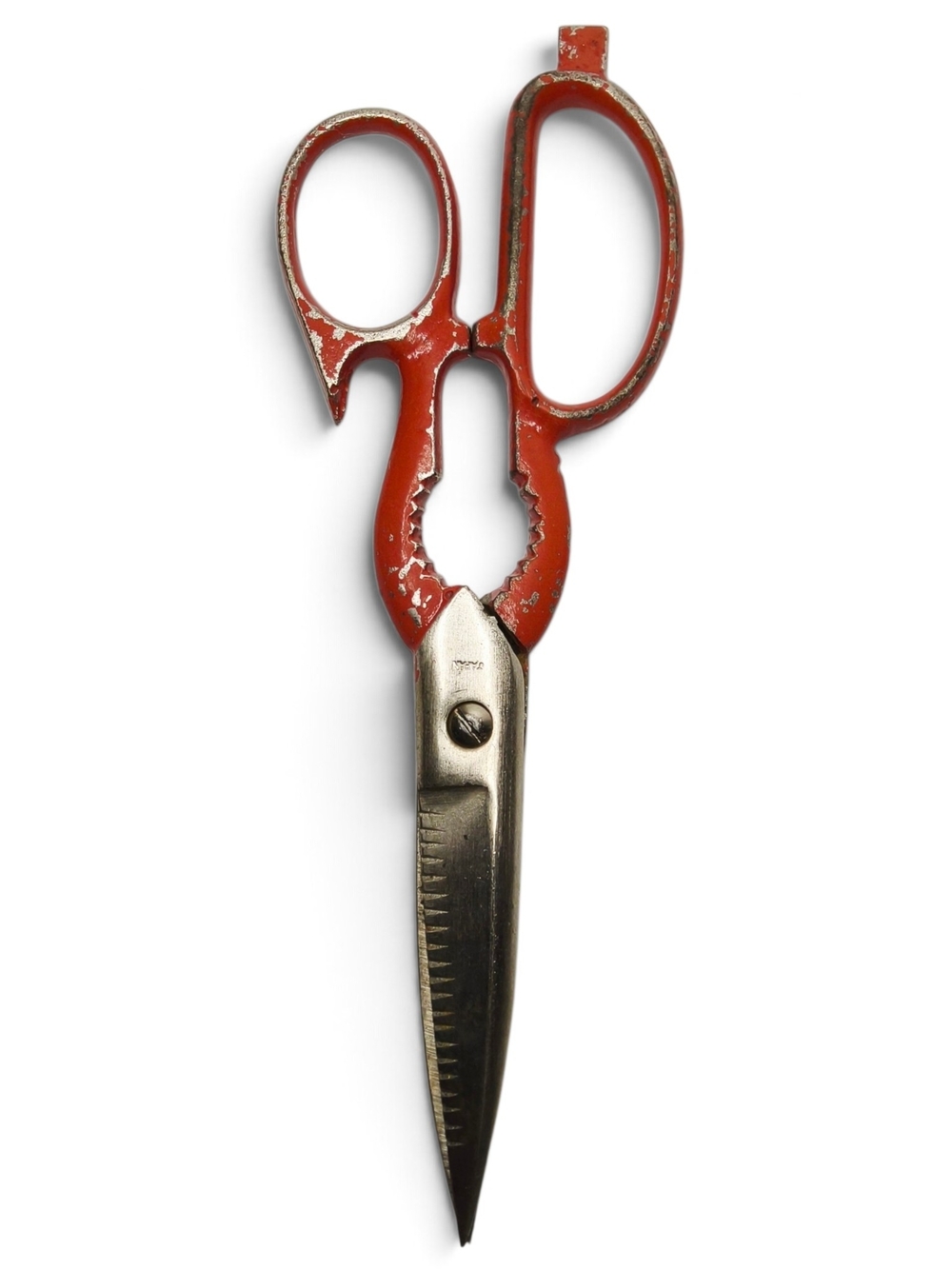 Mid Century Red Kitchen Scissors Steel Utility Shears Bottle Opener Decor Japan